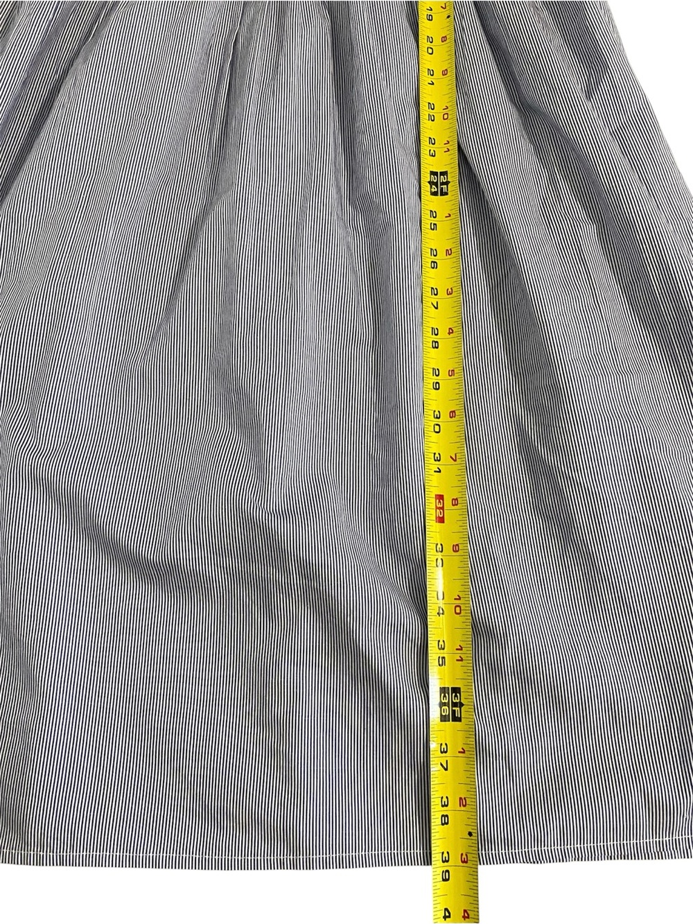 Christy Dawn Piper Blue White Pinstripe Retro Midi Dress Size Small French Girl - Picture 10 of 14